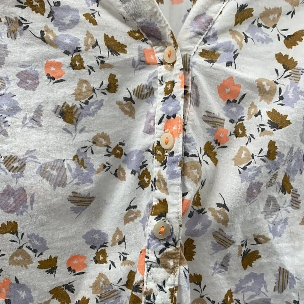 Women’s Cotton Floral Medium Top Ace Delivery Brand Long Sleeve Blouse - Picture 4 of 9